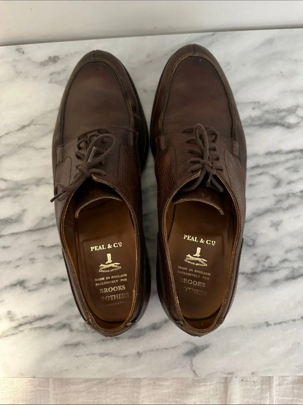 Peal & Co for Brooks Brothers Split Toe Brown Derbies 9.5D men’s